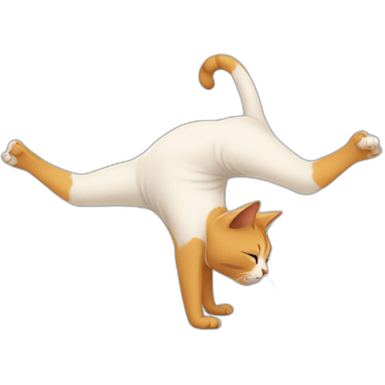 cat doing yoga emoji