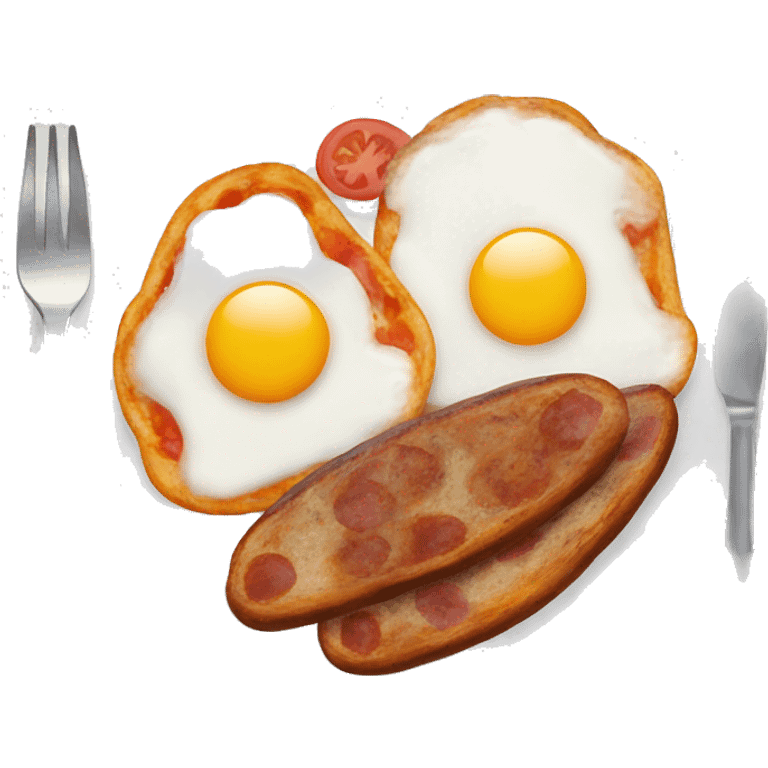 Full english breakfast plate emoji