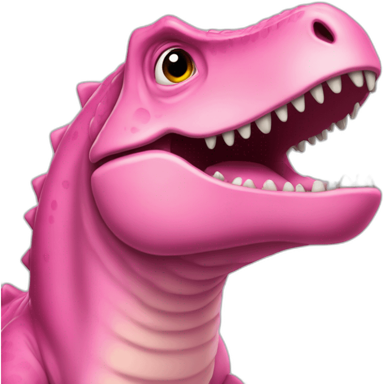 Un gros du dino tout mignon et tout rose  emoji