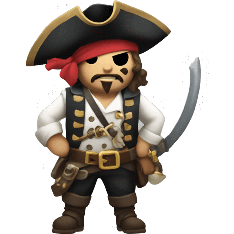 A Sea of Thieves style emoji featuring a small pirate with a tricorn hat, holding a sign that reads 'Makishiro10'. The pirate has a mischievous grin and a transparent background emoji