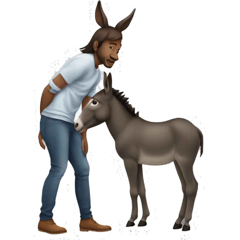 ass kisser (with donkey in photo) emoji