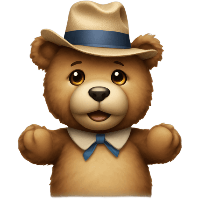 teddy bear wearing hat  emoji