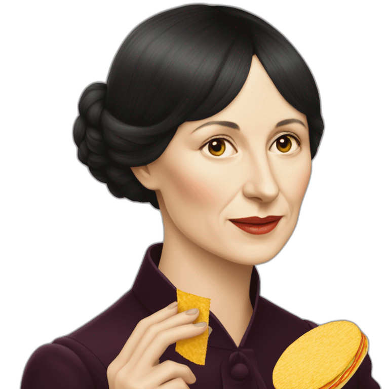 anna akhmatova eating pringles emoji