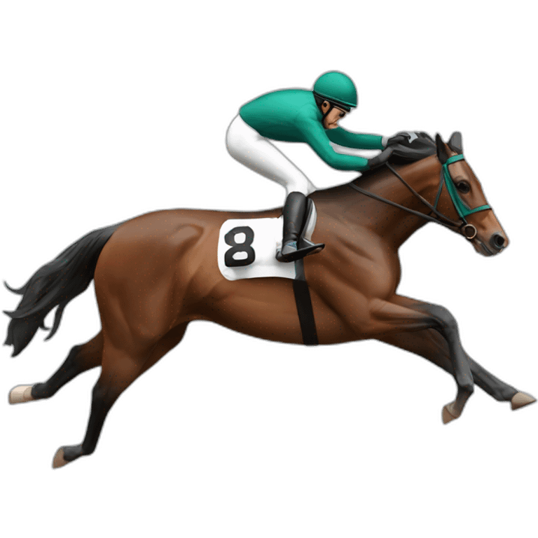 racing horse winning emoji