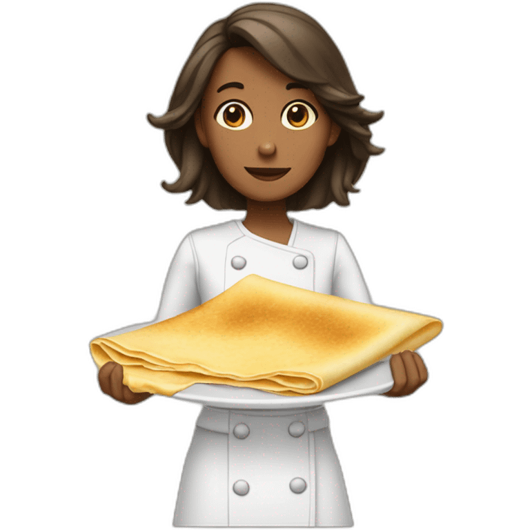 fille qui fait tomber un crêpe emoji