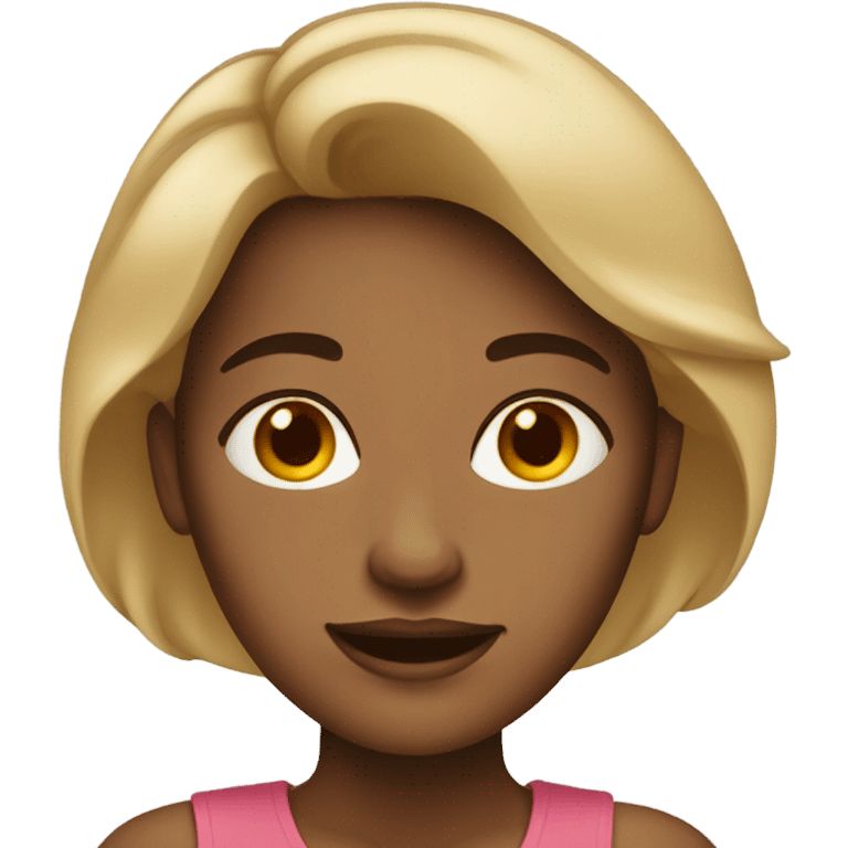 Medium skin tone woman “hello waiting for response” emoji