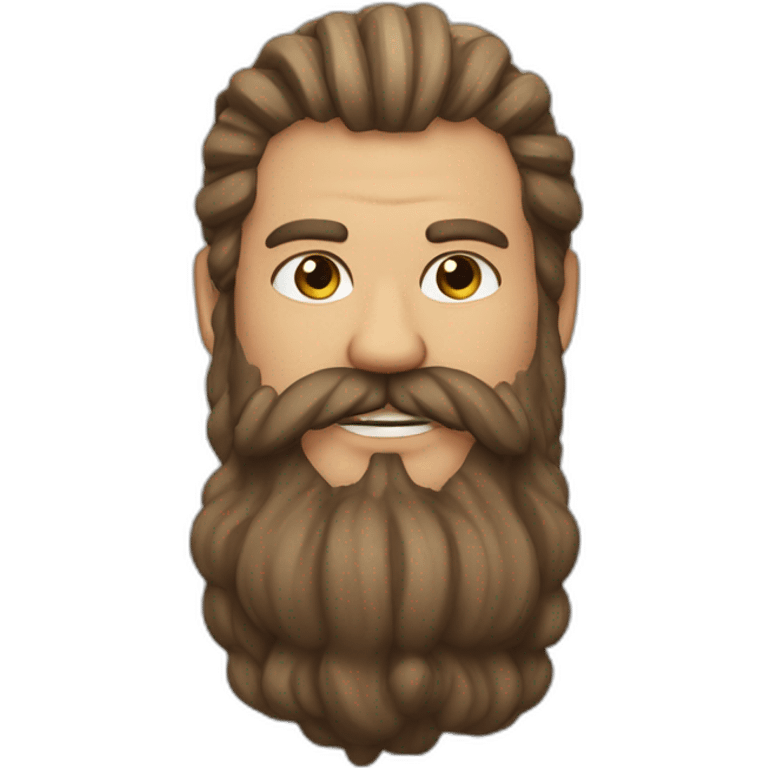 Vikingo calvo con barba emoji