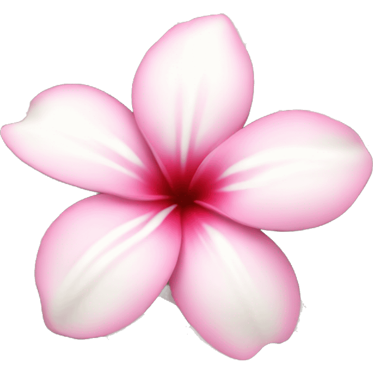 Hawaiian flower pink and white emoji