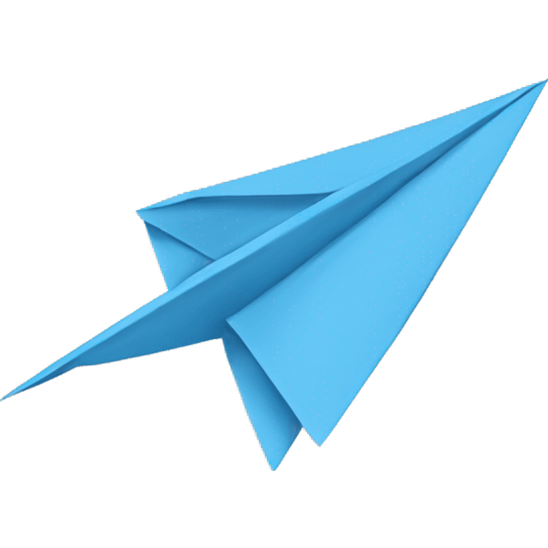 origami paperplane blue  emoji