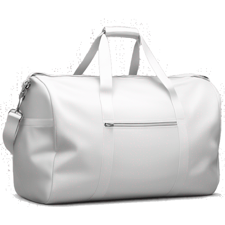 all white duffle bag with white strap emoji