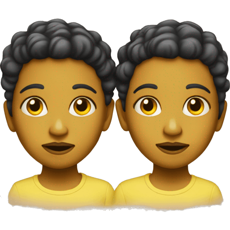 Yellow Gemini twins  emoji