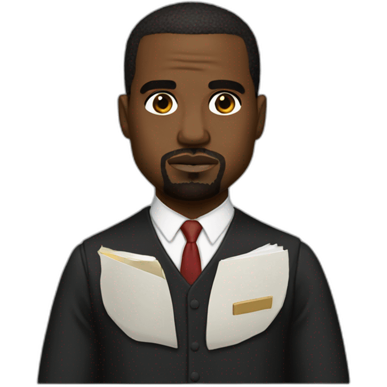 kanye west as a lawyer emoji