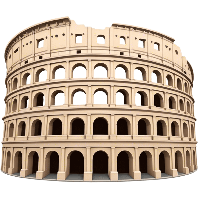 Cinematic Realistic Colosseum Landmark Emoji, depicted as the ancient Roman amphitheater rendered with dramatic architectural detail and dynamic lighting. emoji