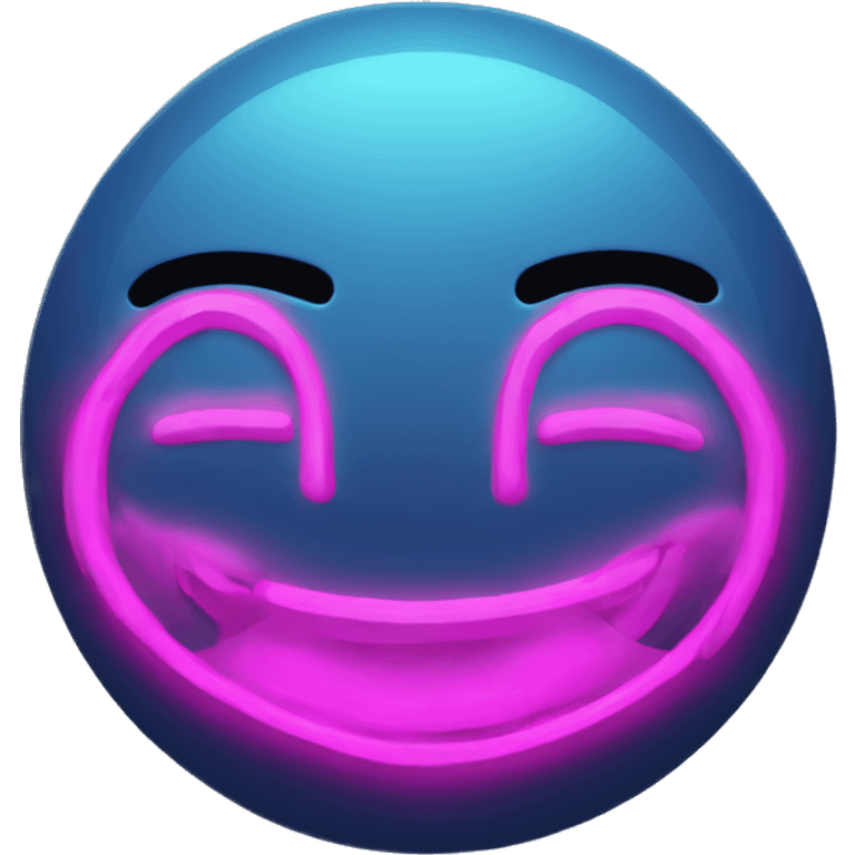 Neon blue and pink color text gg emoji