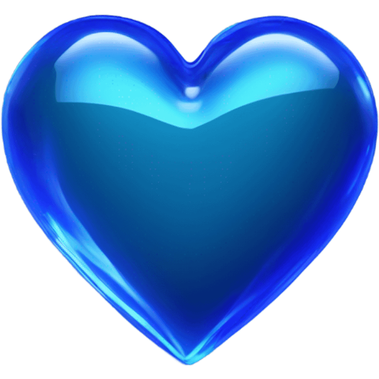 Neon glass cobalt heart  emoji