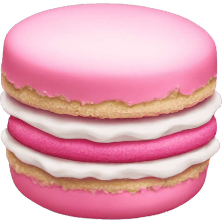 Pink macaroon emoji