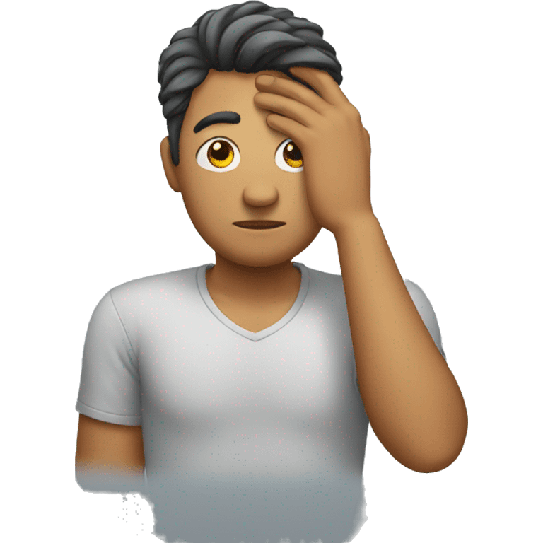 man holding his head emoji