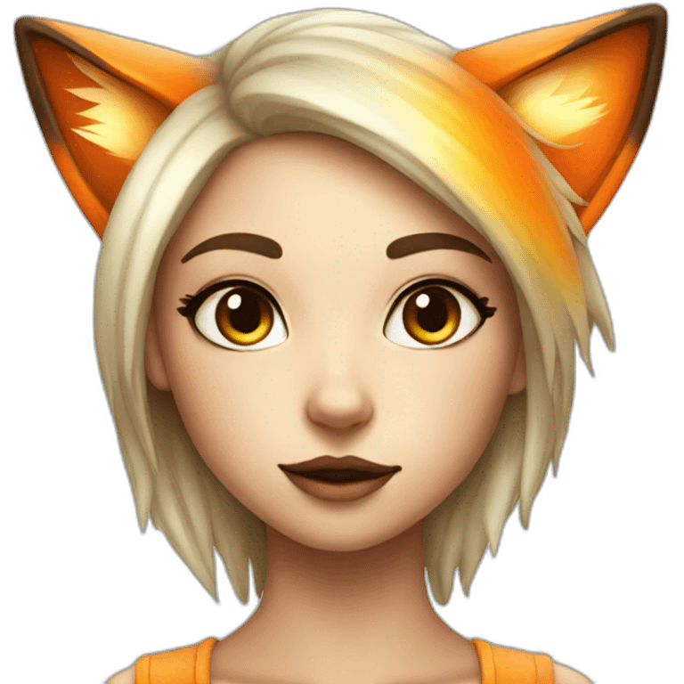 prismatic fox girl emoji