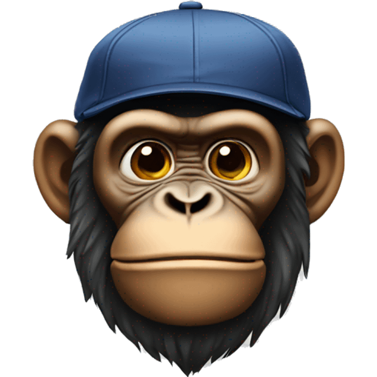 Ape wearing backwards cap emoji