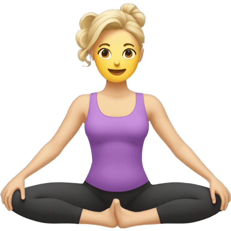 Gestante fazendo pilates emoji