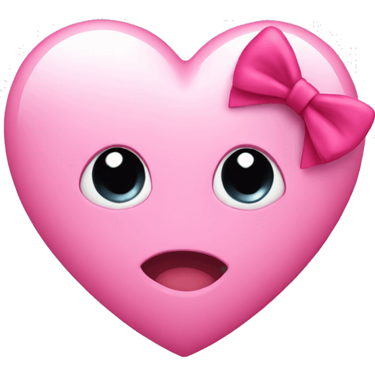 Pink heart with bow  emoji