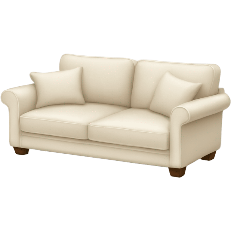 White beige sofa and armchair  emoji