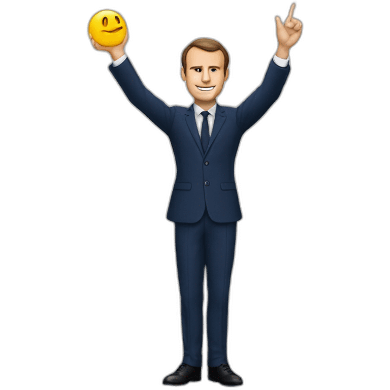 Macron qui fait un doigt d’honneur emoji