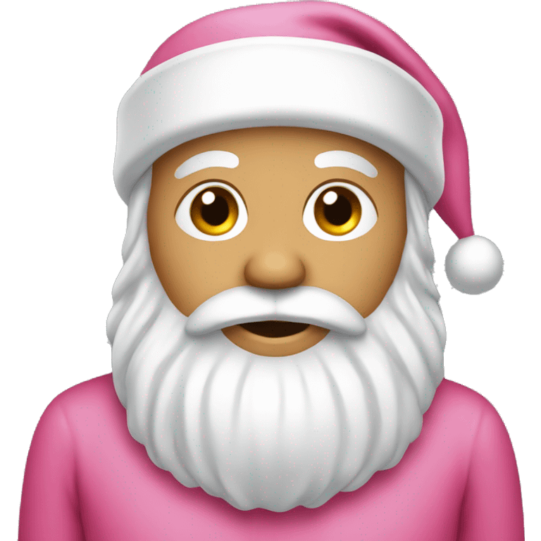 santa pink emoji