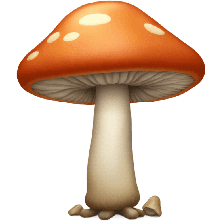 Mushroom with legs, arms and face emoji