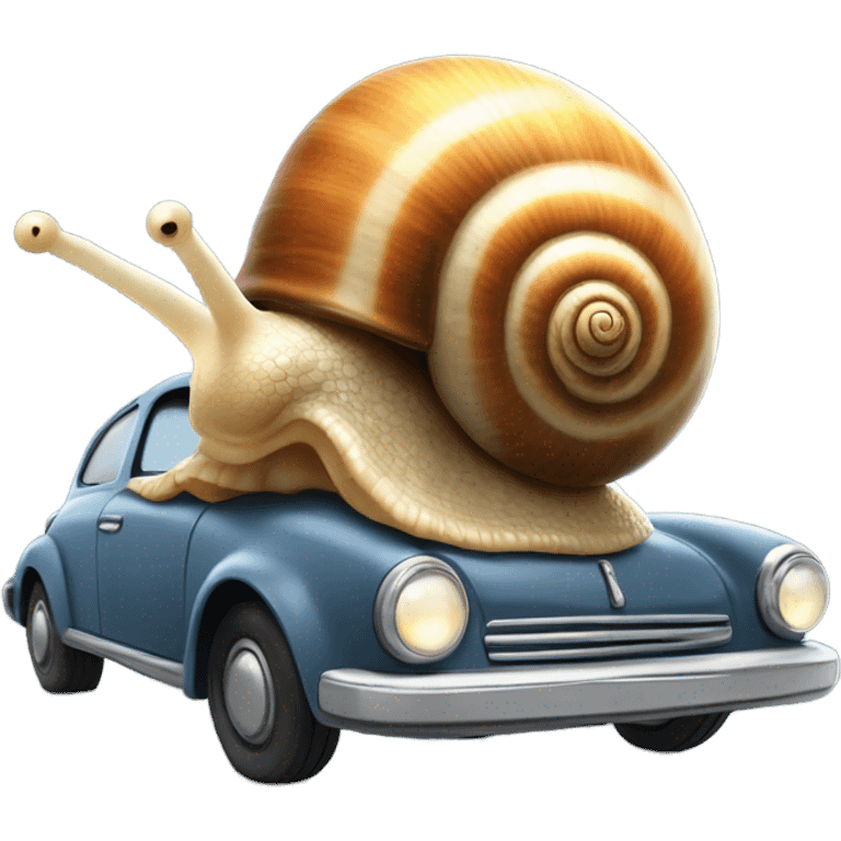 Snail on car  emoji