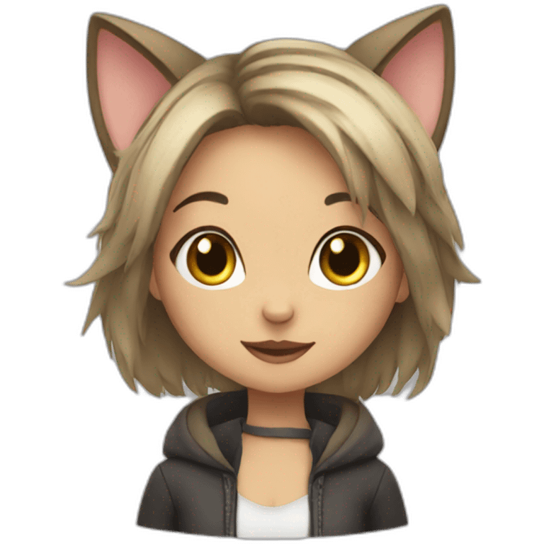 Cat girl emoji