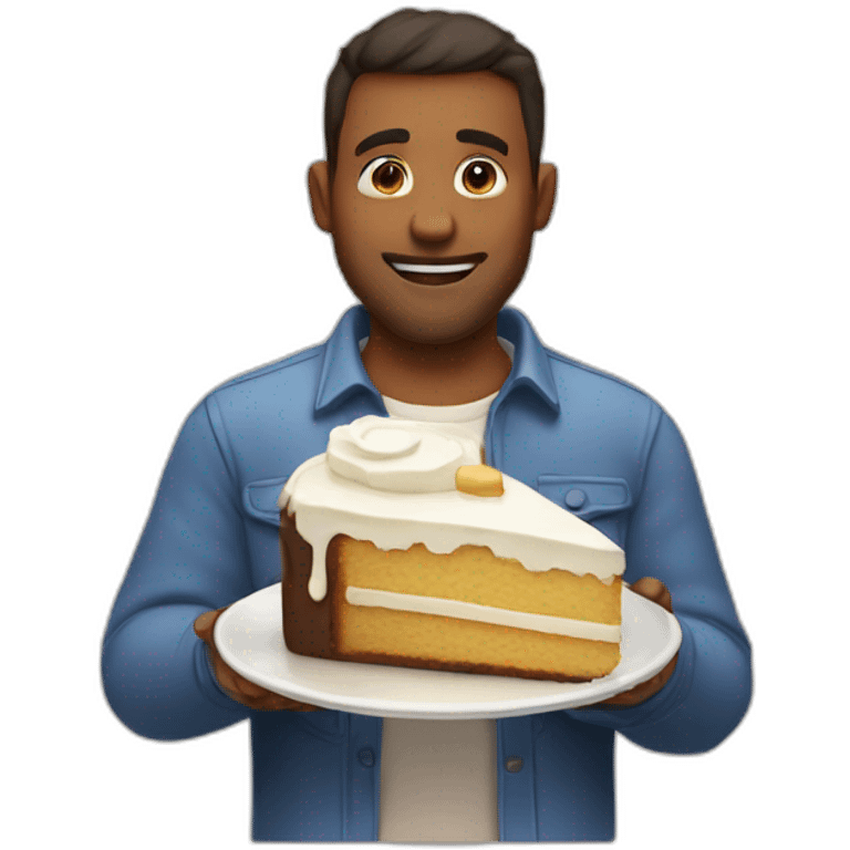 a dad with milk and cake emoji