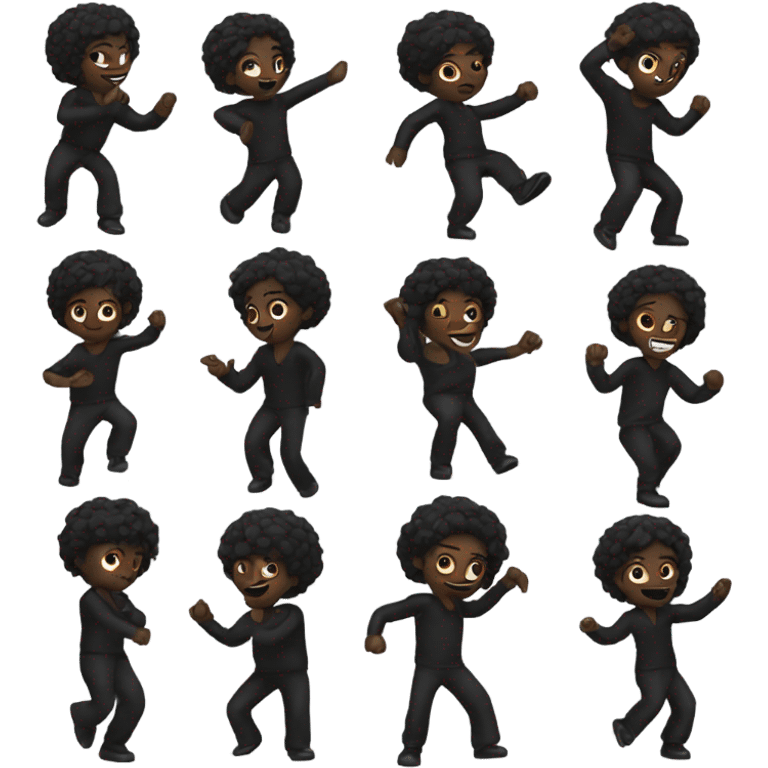 Black night dance take the  emoji