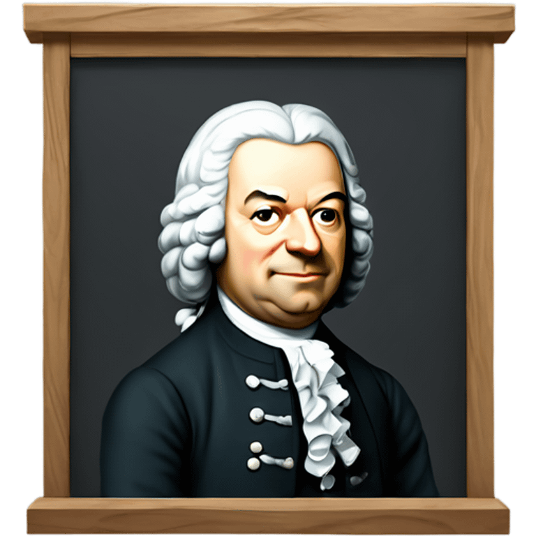 Johann Bach Standing chalkboard emoji