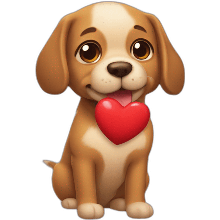 Huella de perro con corazón  emoji