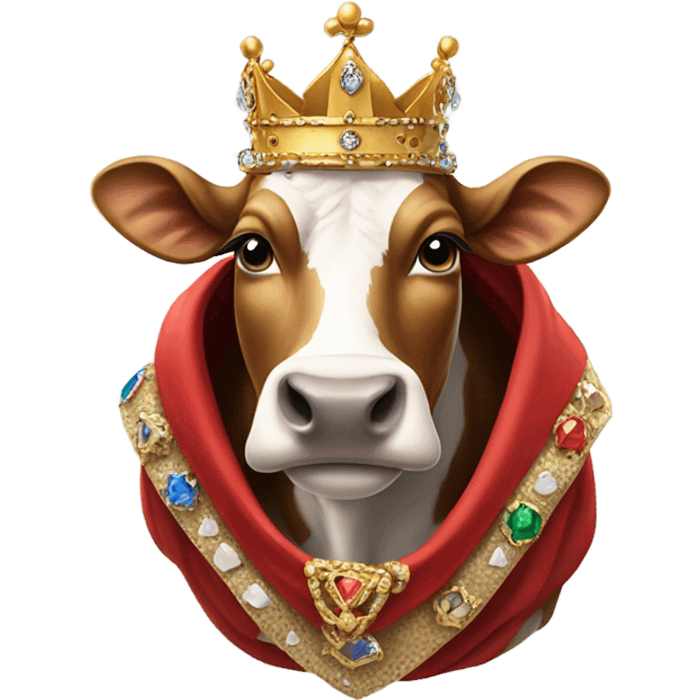 cow as a king emoji