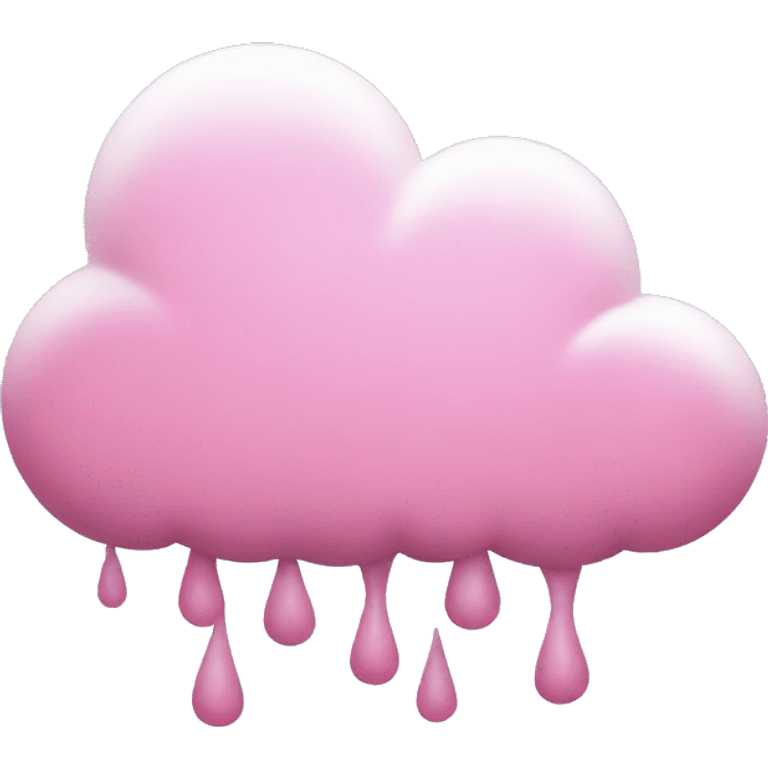 Pink snow falling from a cloud  emoji