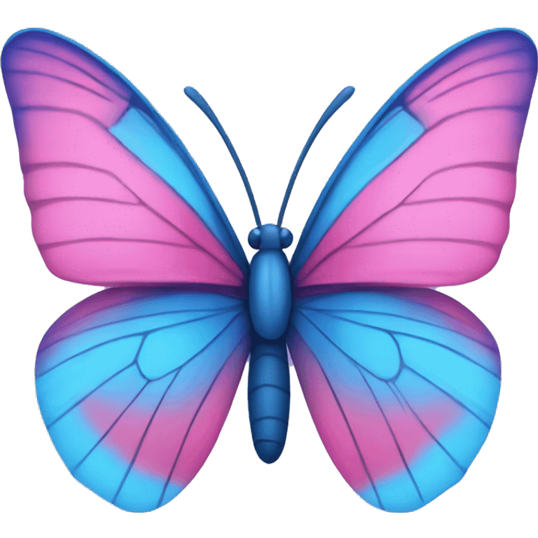 Pink and blue butterfly  emoji