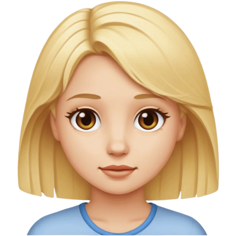 Coloring girl blond emoji