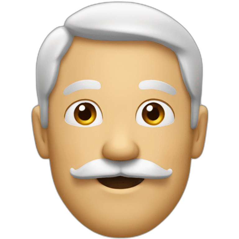 Emoji avec une moustache carré emoji