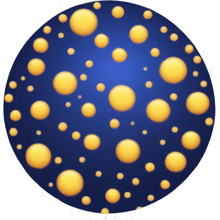 Abstract, indigo R with amber/yellow sparkles emoji