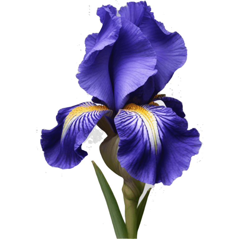 Blue Bearded Iris flower emoji