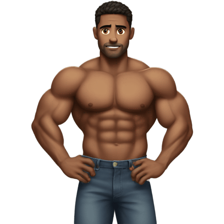 hot guy with huge muscles emoji