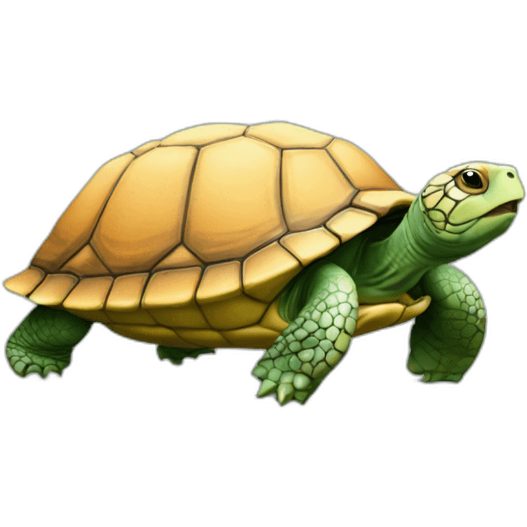 Loitre sur une tortue emoji