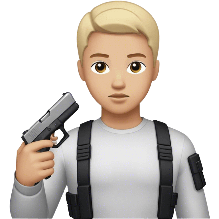 A yn with a Glock  emoji