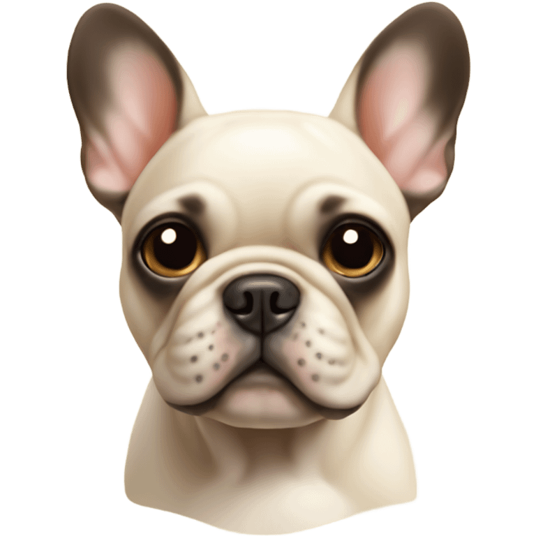 French Bulldog cream colored emoji