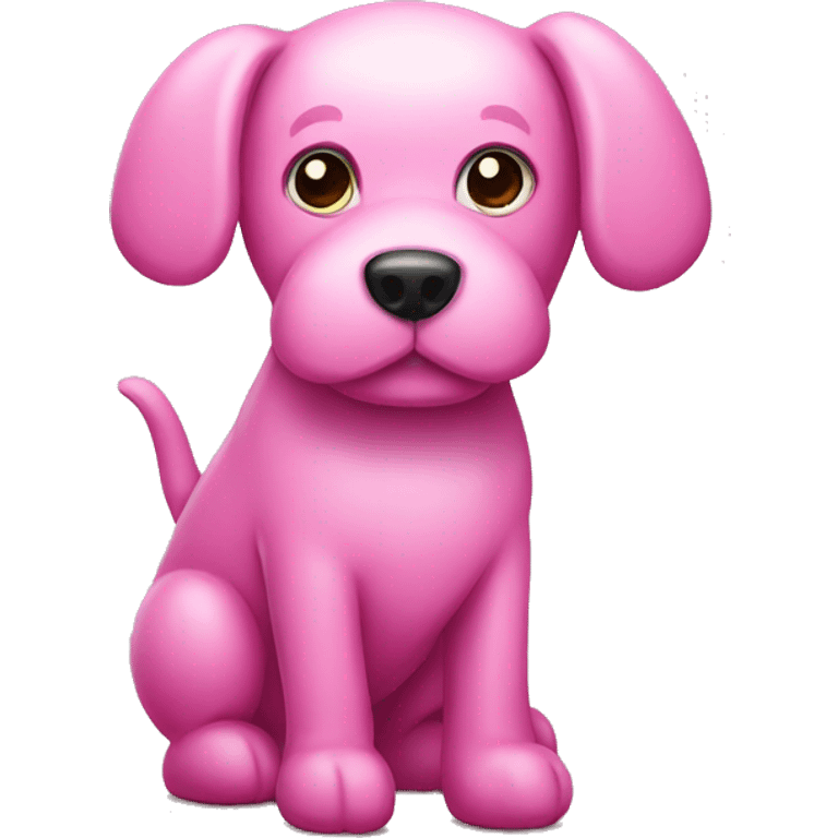 Pink dog ballon emoji