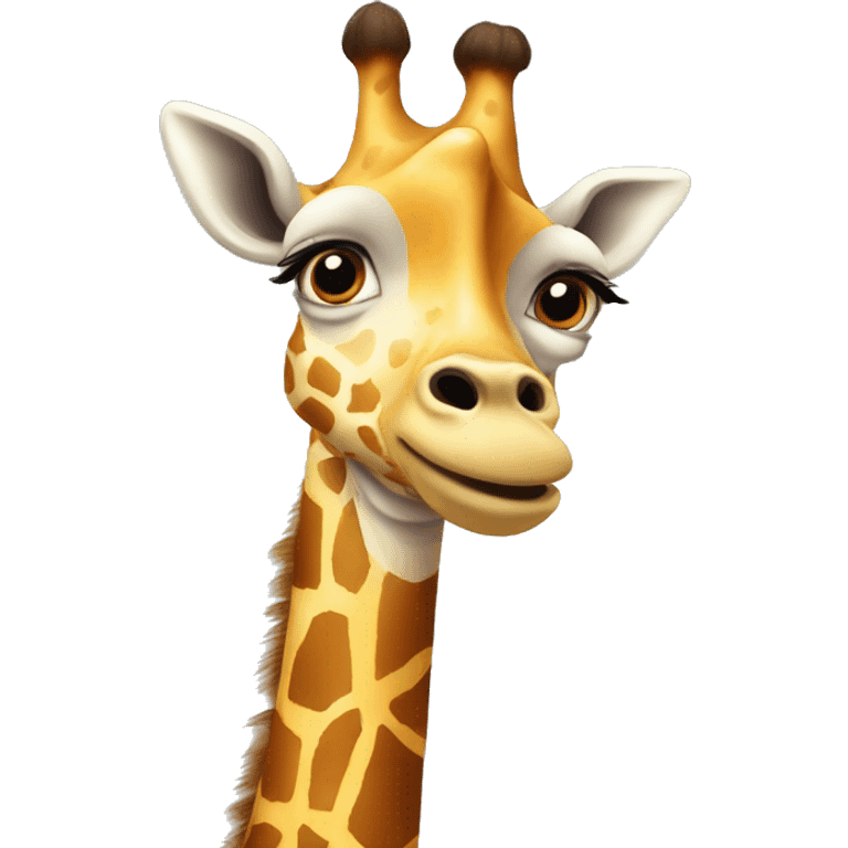 funny looking giraffe emoji