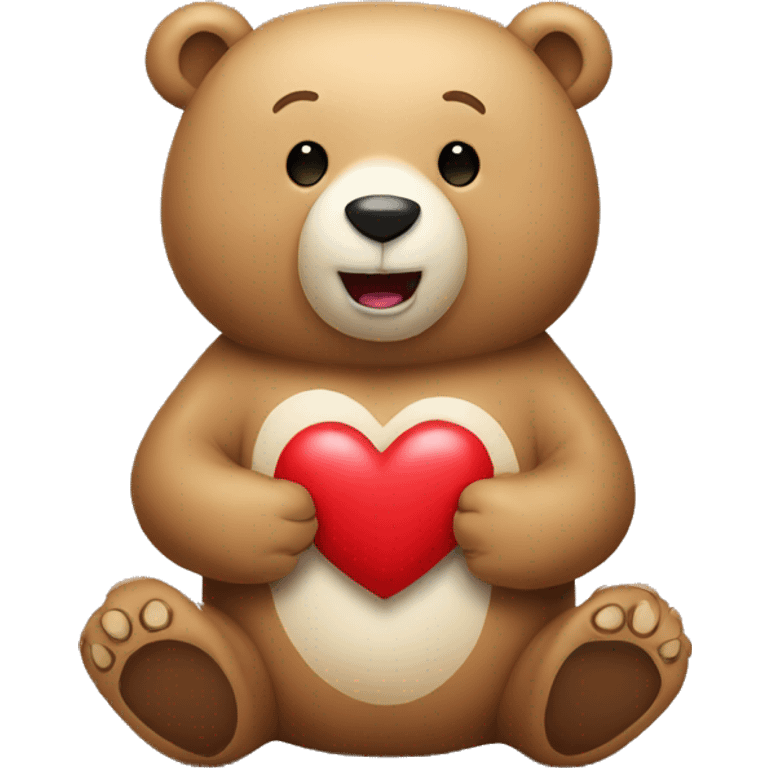 bear with heart saying i love you emoji