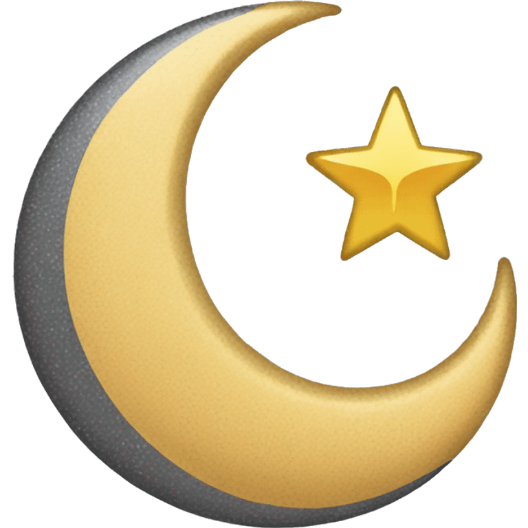 Muslim crescent with star emoji